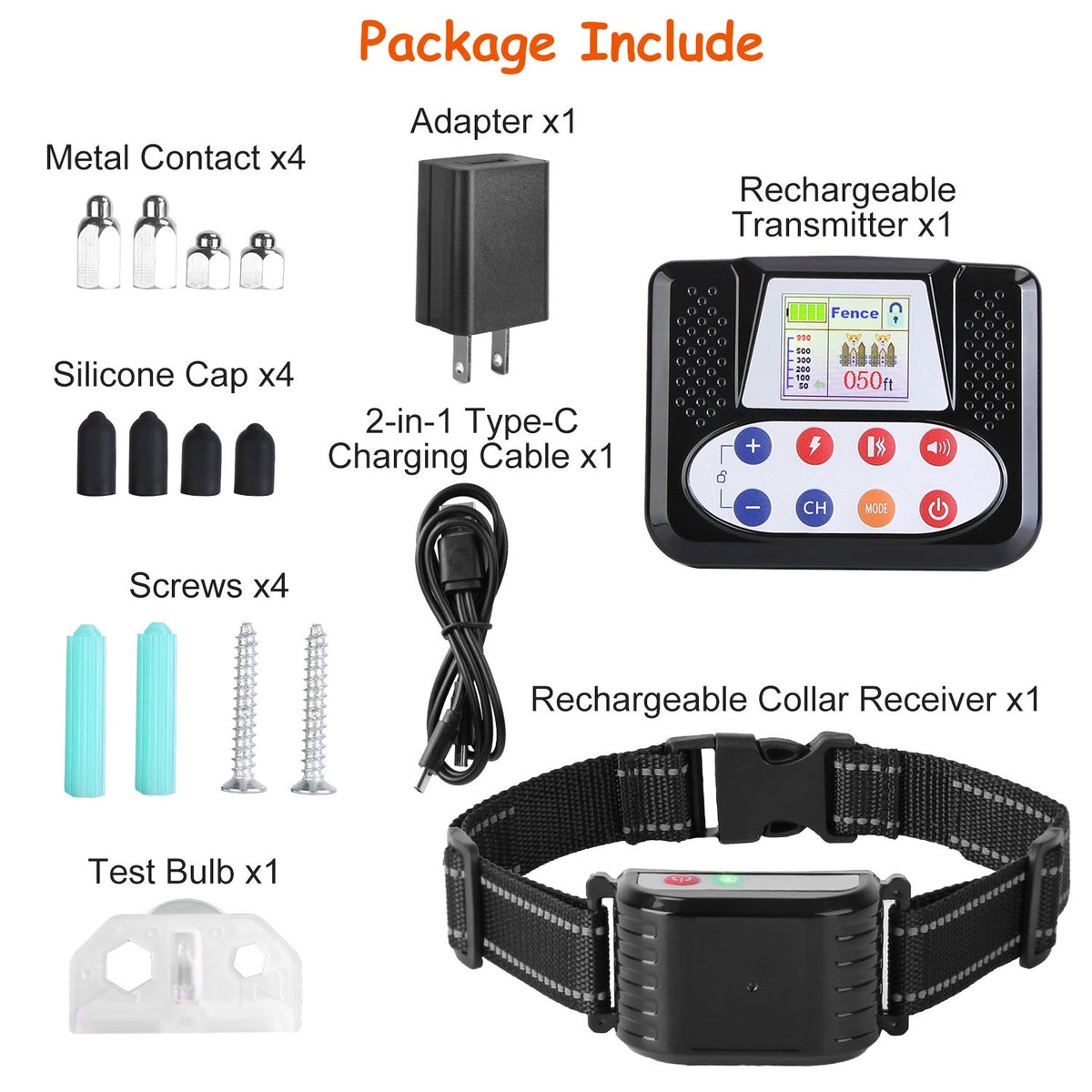 990 ft Wireless Dog Fence System with Training Collar – 2.4G, 0–9 Levels, IPX6 – view 2