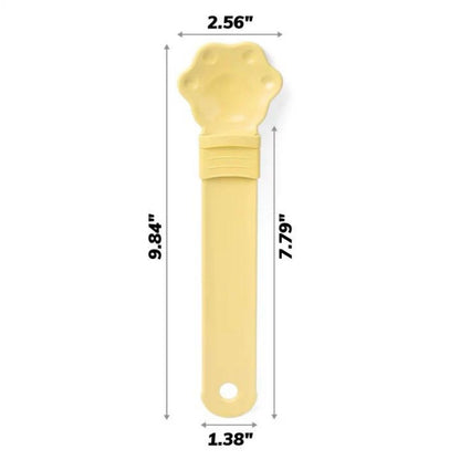 Shallow Plastic Cat Treat Strip Feeder – 9.8 x 2.6 in, Blue, Pink, Yellow, Purple or Brown – view 2