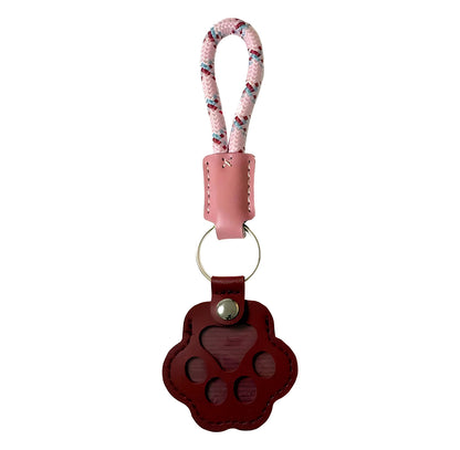 Pet Fur Memorial Keychain – Paw-Shaped Leather Keepsake for Dog or Cat Hair, Sympathy Gift – view 4