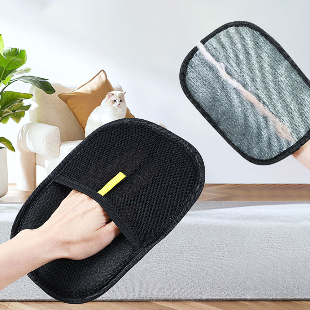 Pet Hair Remover Grooming Glove – Dual-Sided Deshedding Mitt for Dogs, Cats and Rabbits – view 2