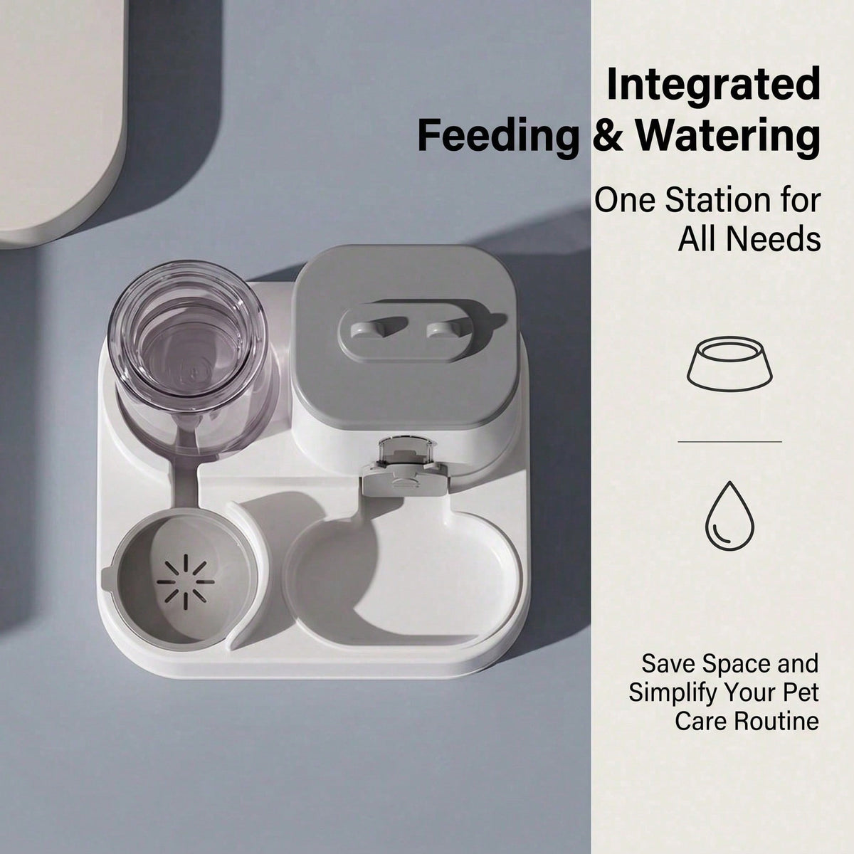 Cat-Shaped Gravity Pet Feeder and Water Dispenser Set for Cats, Puppies &amp; Small Pets – view 3
