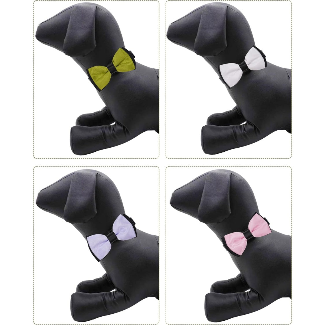 Dog Bow Ties 10-Pack – Slide-On Collar Bowties in Mixed Colors for Medium &amp; Large Dogs – view 3