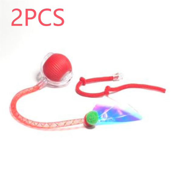 Self-Driving Rolling Ball Cat Toy – 3 Modes, Bird Chirp Sound, Tail &amp; Rope Attachments – view 19