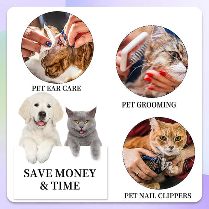 Pet Grooming Hammock Kit for Cats &amp; Small Dogs up to 12 lb with Nail Clippers, File &amp; Comb, Black – view 6