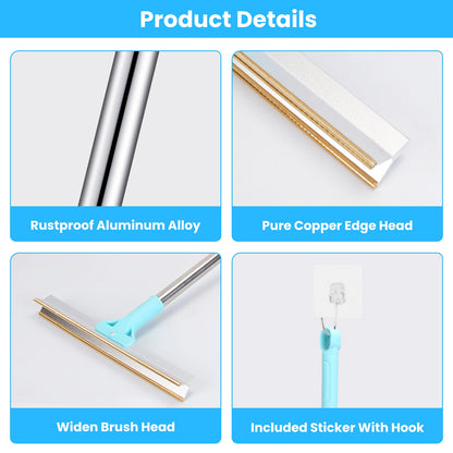 Pet Hair Removal Rake with Telescopic Handle – Copper-Edge Fur Scraper for Carpets and Rugs – view 5