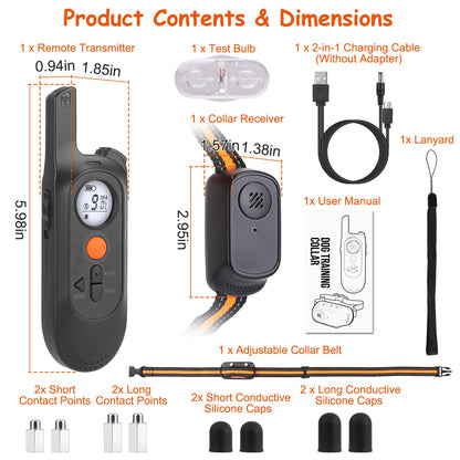 Remote Dog Training Collar with Voice Recording &amp; Keypad Lock – 984 ft, 3 Channels, Rechargeable – view 8