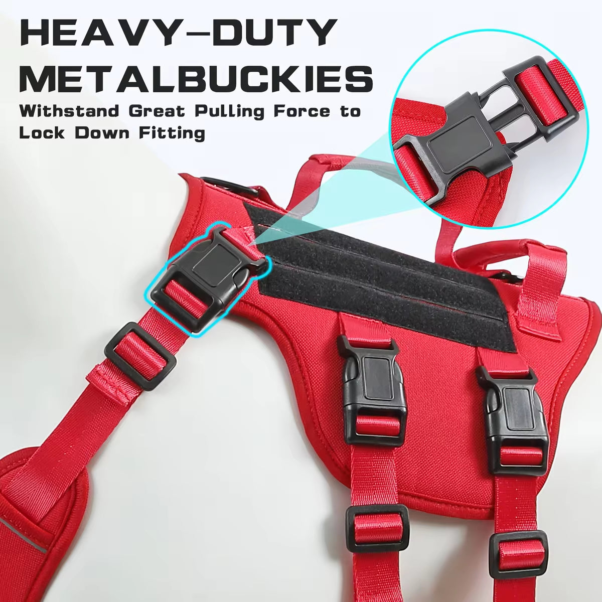 Tactical Dog Harness Vest – 1000D Nylon, Reflective, Dual Handles, Adjustable, S–XL – view 4