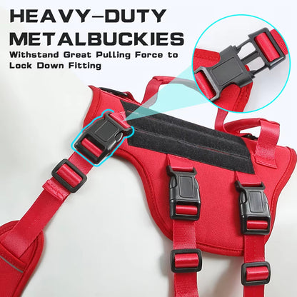 Tactical Dog Harness Vest – 1000D Nylon, Reflective, Dual Handles, Adjustable, S–XL – view 4