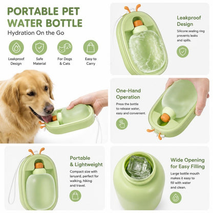 Antler Pet Water Bottle – Leakproof BPA-Free Travel Cup for Dogs &amp; Cats with Lanyard – view 7