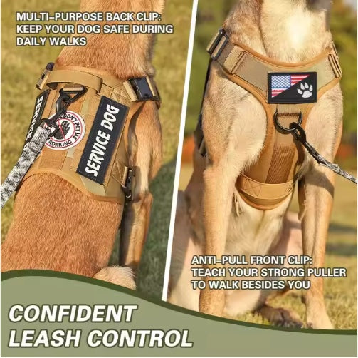 Tactical Dog Harness Vest with Metal Buckle – No-Pull, Reflective for Medium &amp; Large Dogs – view 6