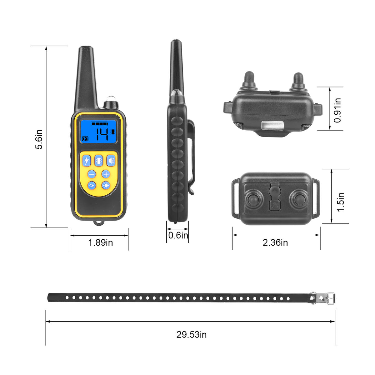 Rechargeable Dog Training Collar with Remote – 2625 ft, 4 Modes, IP67 (Set or Receiver Only) – view 6