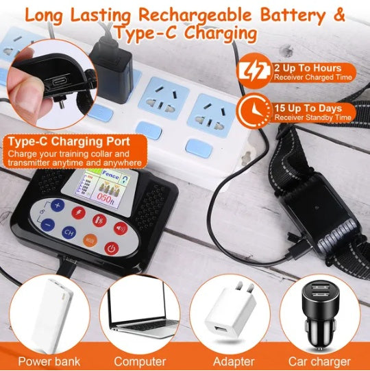 990 ft Wireless Dog Fence &amp; Remote Training Collar – 4 Channels, IPX6, Rechargeable – view 6
