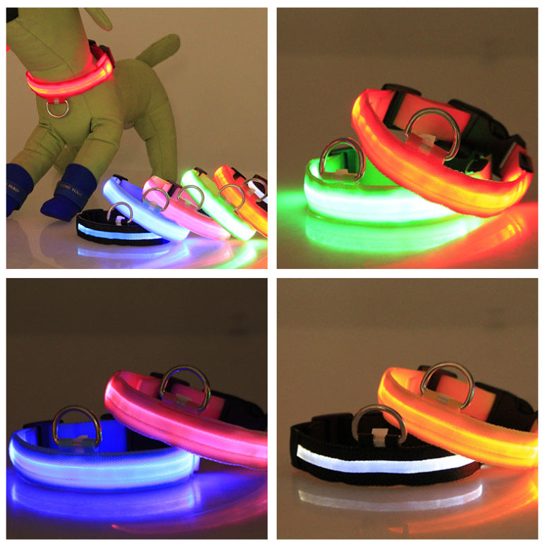 LED Light-Up Dog Collar – Glow-in-the-Dark Night Safety Collar, 6 Colors, Sizes XXS–XL, Rechargeable Options – view 3