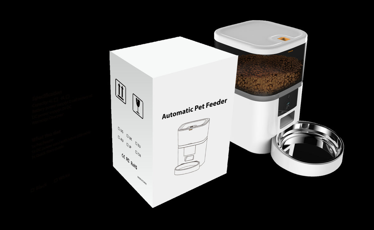 Pet Feeder for Cats &amp; Dogs – 4 L or 6 L, Black or White, Optional Video Camera Version – view 6
