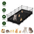 DIY Metal Small Animal Playpen with 20 Panels and Waterproof Floor Mat, Black – view 11