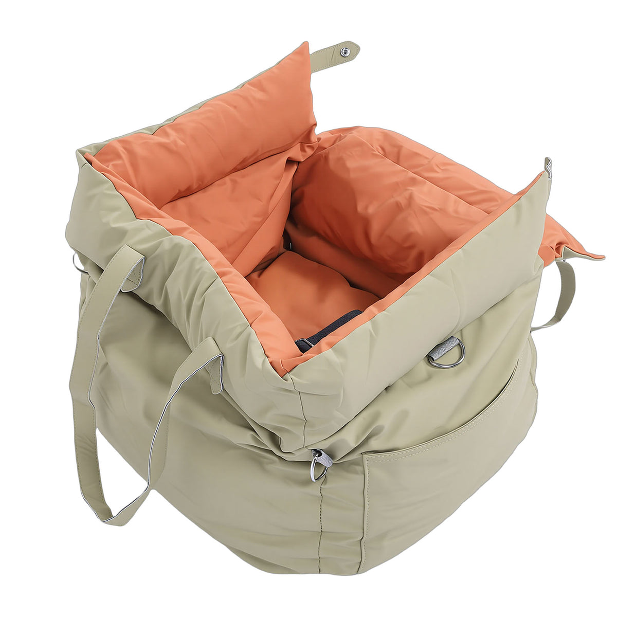 Portable Dog Car Seat Bed – Washable, Waterproof Pet Travel Bed with Safety Leash – view 2