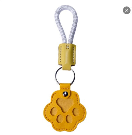 Pet Fur Memorial Keychain – Paw-Shaped Leather Keepsake for Dog or Cat Hair, Sympathy Gift – view 2