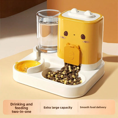 2-in-1 Gravity Pet Feeder and Water Dispenser – 2300 ml Food &amp; 1000 ml Water, Green – view 6