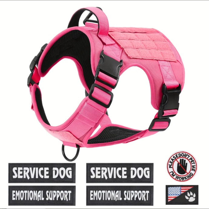 Tactical Dog Harness Vest with Metal Buckle – No-Pull, Reflective for Medium &amp; Large Dogs – view 3