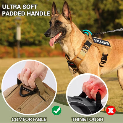 Tactical Dog Harness Vest – Adjustable, Reflective, Metal Buckle, for Hiking &amp; Training, S–XL – view 3