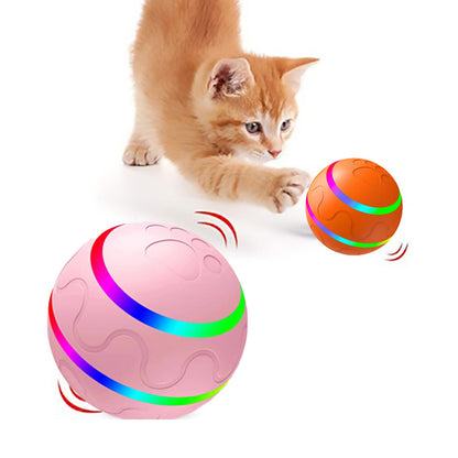Self-Rotating Rechargeable Cat Ball Toy with Auto Direction Change, Silicone and ABS – view 2