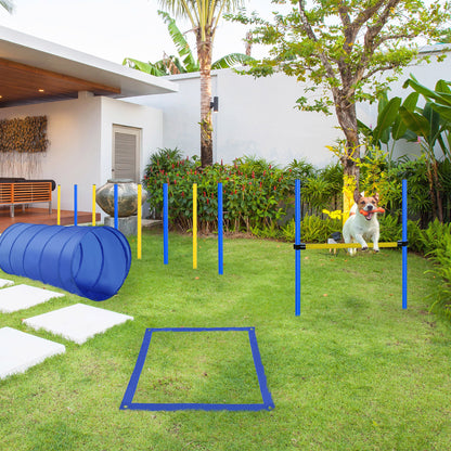 Backyard Dog Agility Training Kit – Tunnel, Weave Poles, High Jump and Pause Box with Carry Bag – view 8