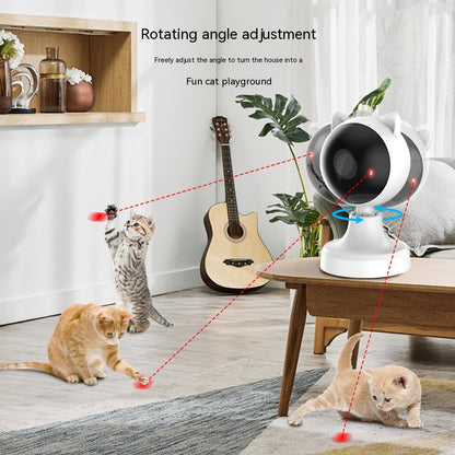 USB Rechargeable Laser Cat Teaser Toy – Automatic Interactive Light Toy, White – view 3