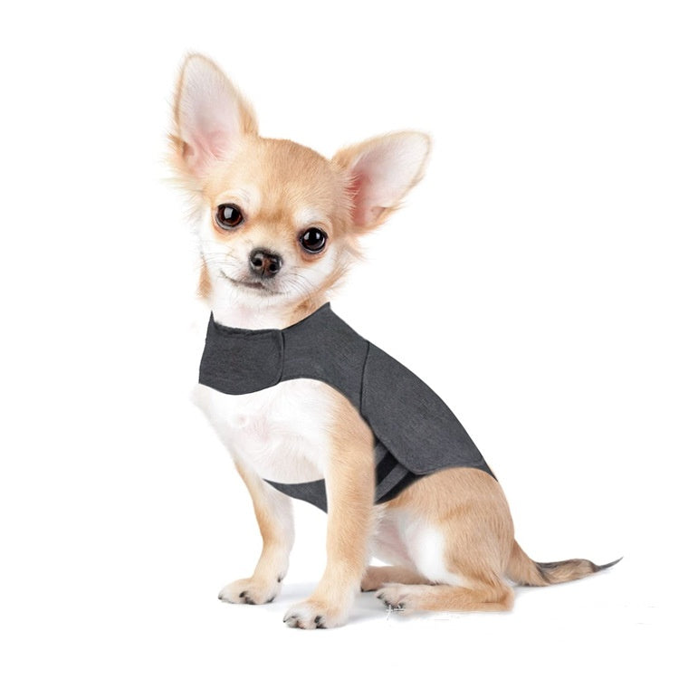 Heather Gray Dog Vest Jacket – Soft Ponte Knit Pet Top in Sizes XXS to XXL – view 2