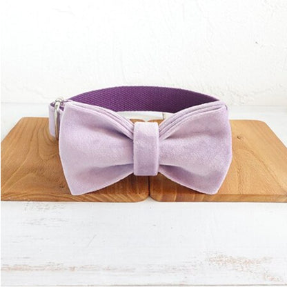 Velvet Dog Harness &amp; Leash Set – Adjustable Drawstring Harness, Collar and Leash Options, Light Purple – view 8