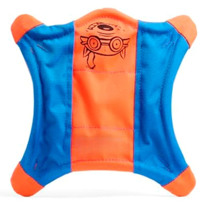 Squirrel Flying Fetch Toy for Dogs – Floating Soft Canvas Flyer, 9.5 in, Orange