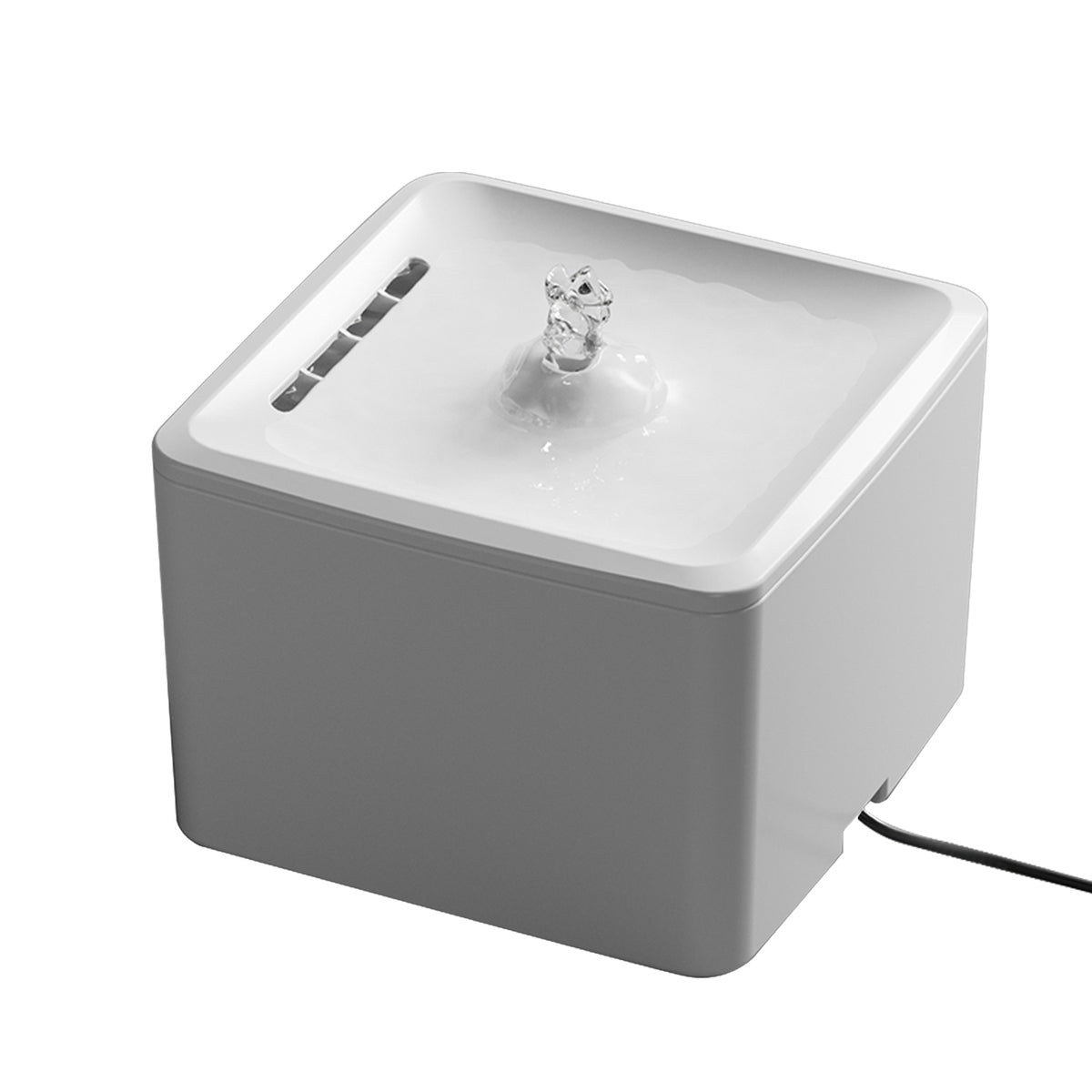 Square Pet Water Dispenser – Simple Water Station for Cats &amp; Dogs, White or Black – view 4