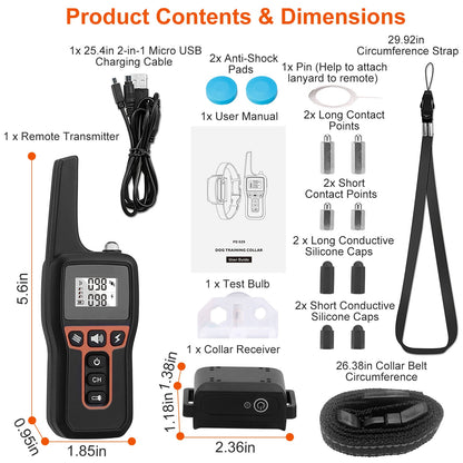 3280 ft Remote Dog Training Collar – Beep, Vibration &amp; Static (1–100), IP67, Set or Receiver Only – view 7