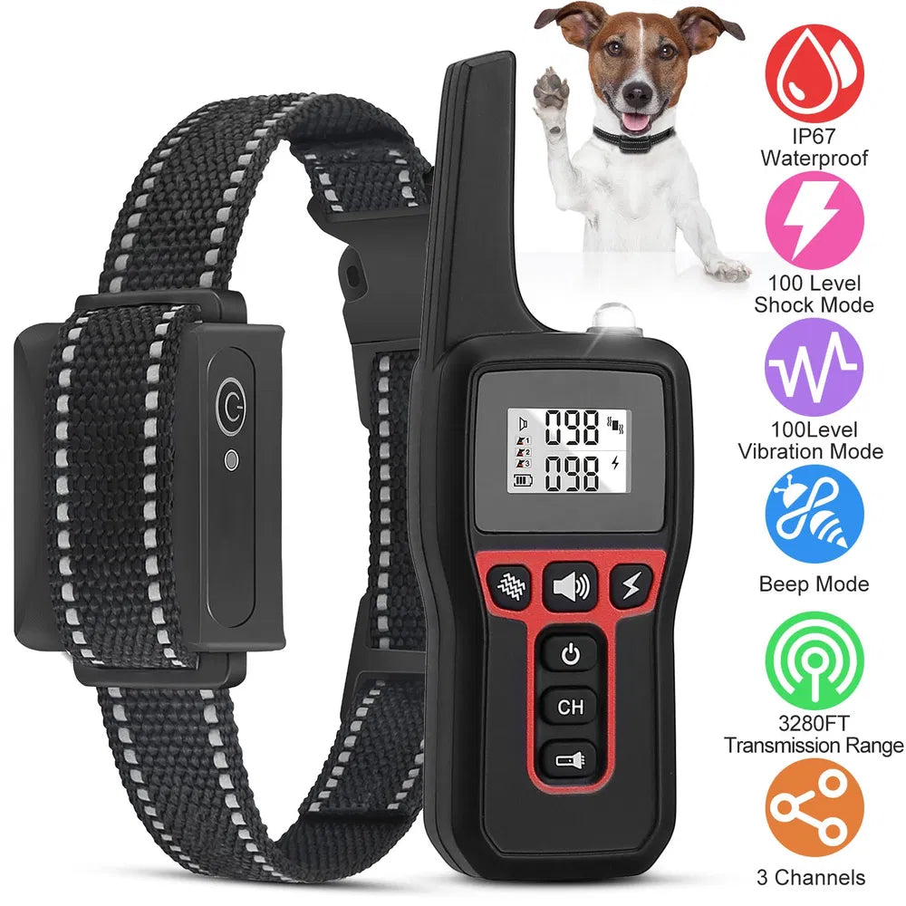 3280 ft Remote Dog Training Collar – Beep, Vibration &amp; Static, IP67 Waterproof, Rechargeable – view 6