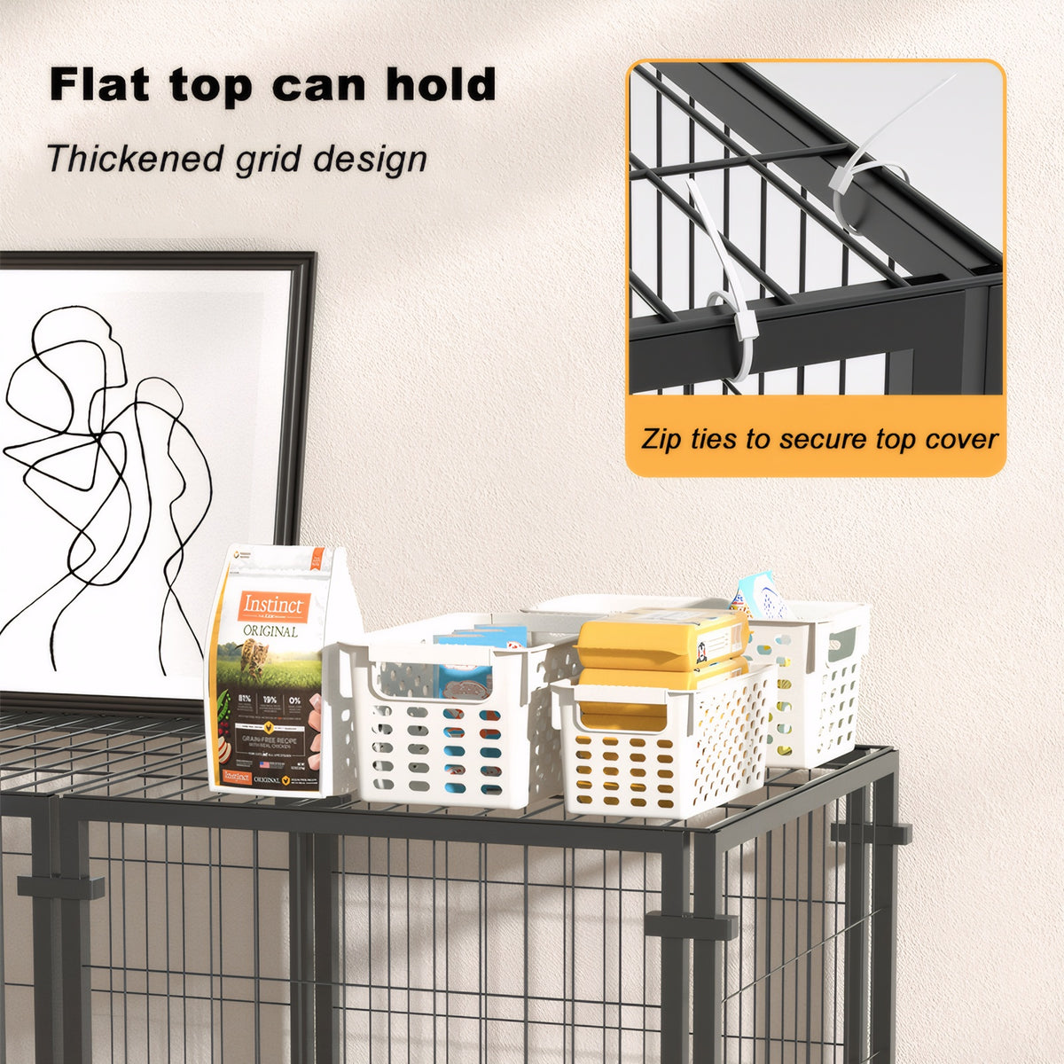 Metal Dog Crate Playpen – Indoor/Outdoor Pet Kennel, Easy Assembly, 47.2 x 23.6 x 23.6 in, Black – view 5