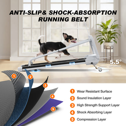 Quiet Dog Treadmill for Small &amp; Medium Dogs – 41 x 16 in Belt, 0.5–6 mph, Foldable – view 4