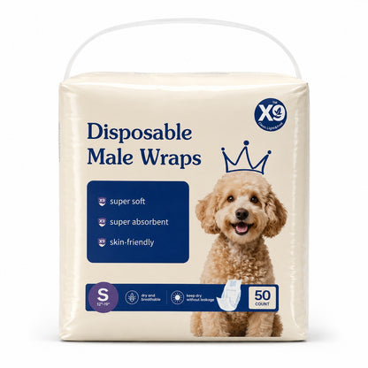 Disposable Male Dog Wraps – Super Absorbent, Leak-Proof Belly Bands, XS–L – view 2