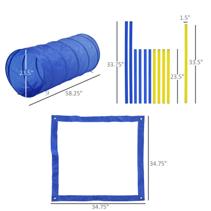Backyard Dog Agility Training Kit – Tunnel, Weave Poles, High Jump and Pause Box with Carry Bag – view 3
