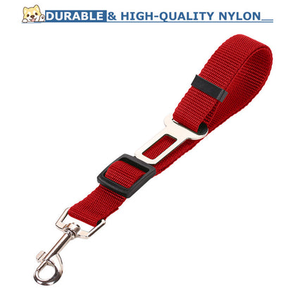 Adjustable Dog Car Seat Belt – Durable Nylon Pet Safety Leash for Dogs &amp; Cats, Blue, Black or Red – view 6