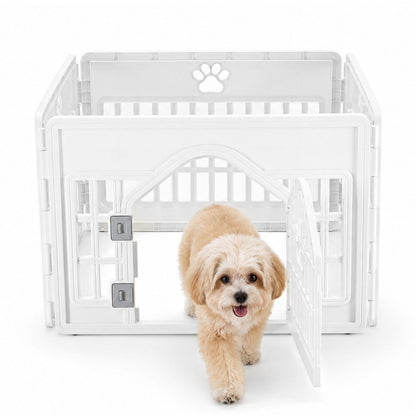 Modular Plastic Pet Playpen – 4, 6 or 8 Panels with Lockable Door &amp; Anti-Slip Mat – view 2