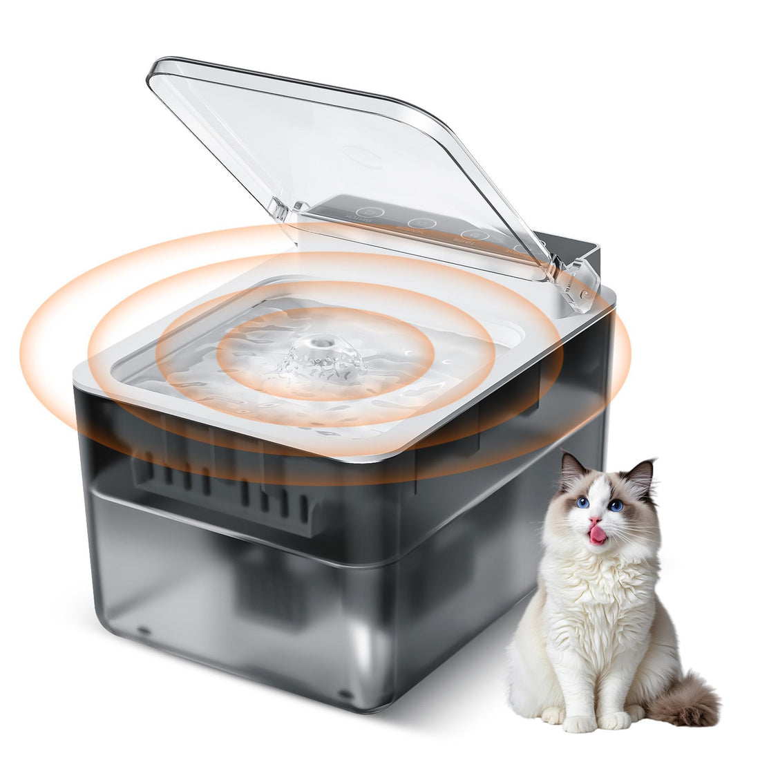 Cordless Stainless Steel Cat Water Fountain 3 L – Motion Sensor &amp; Timer Modes, Rechargeable