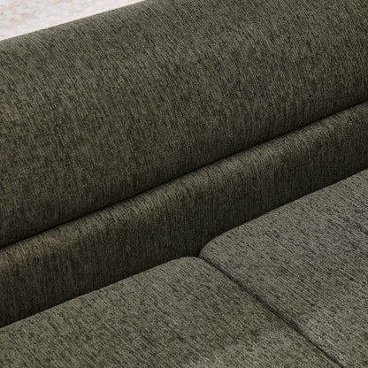 Oversized Dog Sofa Bed with Curved Armrests – Linen Pet Couch for Large Dogs, Dark Gray – view 7