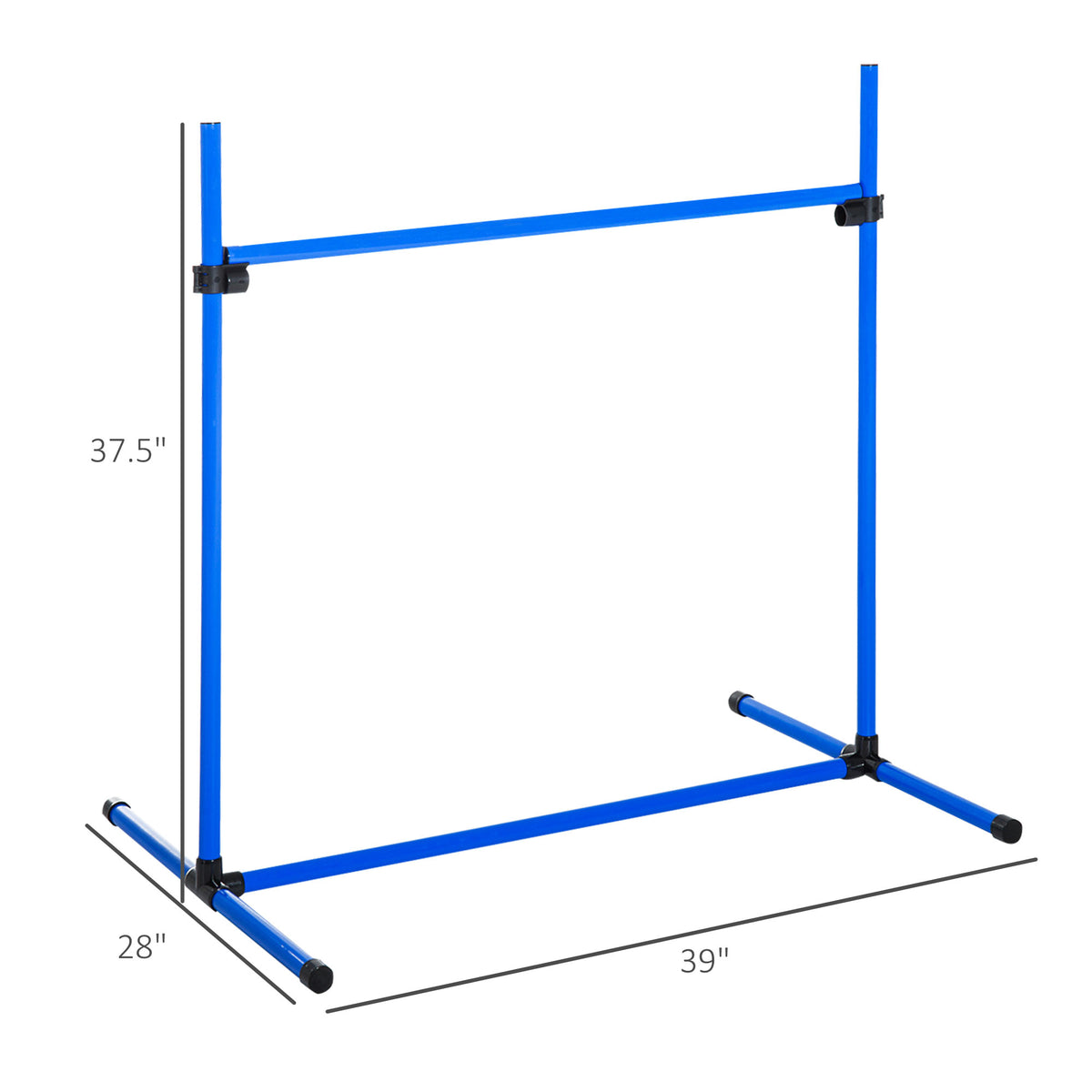 4-Piece Dog Agility Starter Kit – Adjustable Height Jump Bars with Carry Bag, Blue – view 3