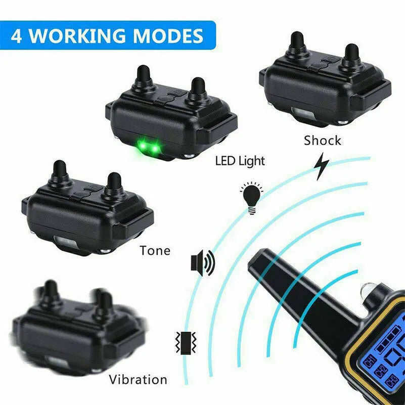 Rechargeable Remote Dog Training Collar – Waterproof Trainer with 3000 ft Range, for 1 or 2 Dogs – view 8