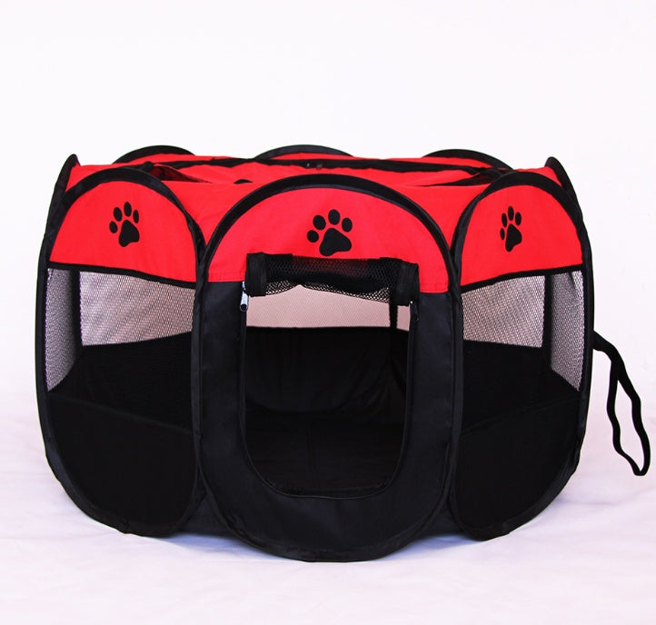 Foldable Pet Playpen – Portable Octagonal Dog &amp; Cat Kennel – view 9