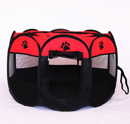 Foldable Pet Playpen – Portable Octagonal Dog &amp; Cat Kennel – view 9