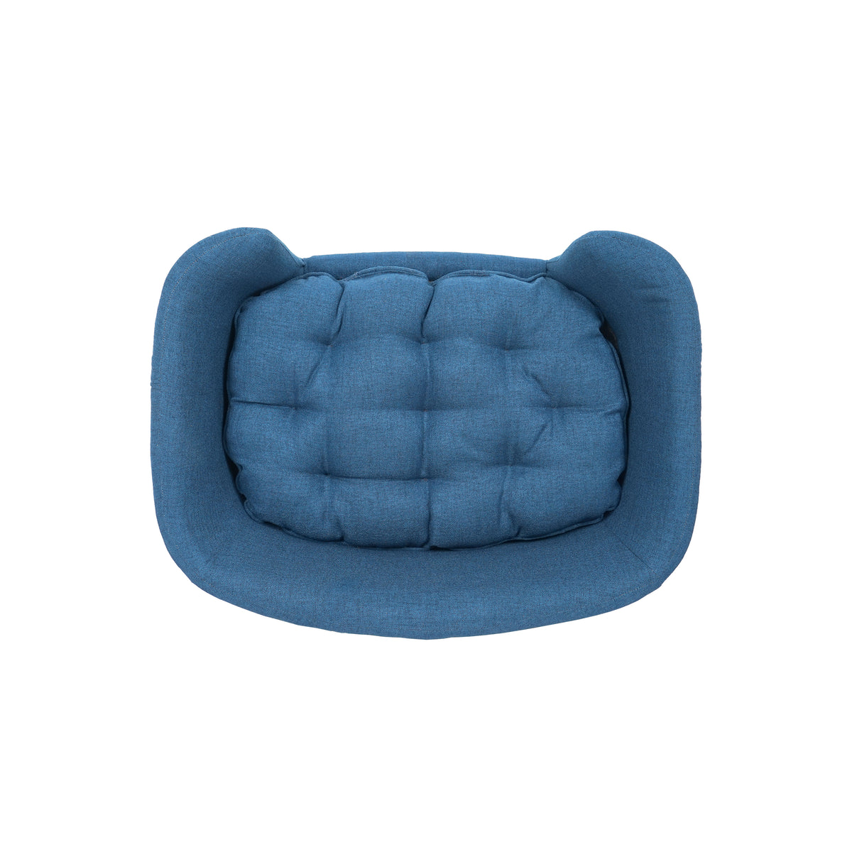 Elevated Dog Bed for Small Dogs – Fabric Couch, Rubber Wood Legs, Supportive Foam, Navy Blue – view 7