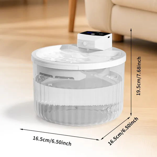 Large Capacity Automatic Cat Water Fountain with Quiet Pump, White – view 2