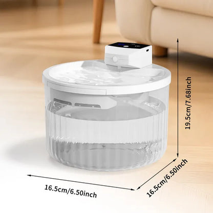 Large Capacity Automatic Cat Water Fountain with Quiet Pump, White – view 2