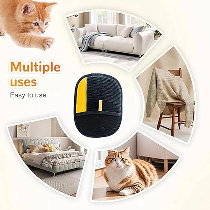 Pet Hair Removal Glove Brush – Static Fur Remover for Clothes, Sofa and Bedding, Black – view 5