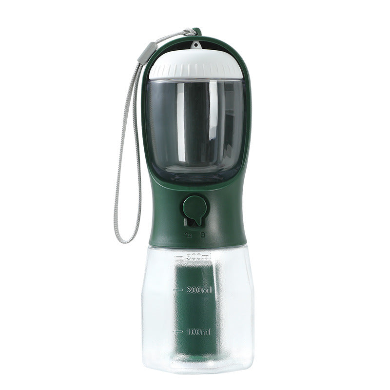 3-in-1 Dog Water Bottle – Travel Cup with Food Container, Waste Bag Holder &amp; Filter, 300 ml – view 11